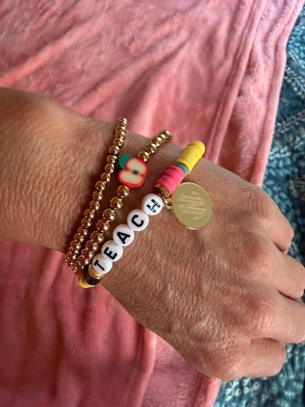 Marleylilly Teacher stacked bracelt